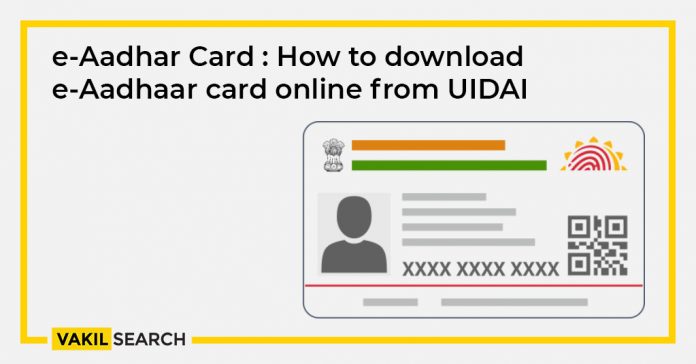 uidai aadhaar card download